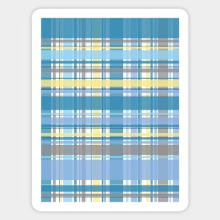 Blue and Yellow Tartan Sticker